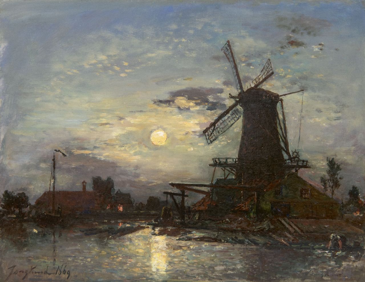Jongkind J.B. | Johan Barthold Jongkind, De Maas in de buurt van Rotterdam, olieverf op doek 33,5 x 42,5 cm, gesigneerd linksonder en gedateerd 1869 Jongkind J.B. | Johan Barthold Jongkind, De Maas in de buurt van Rotterdam, olieverf op doek 33,5 x 42,5 cm, gesigneerd linksonder en gedateerd 1869