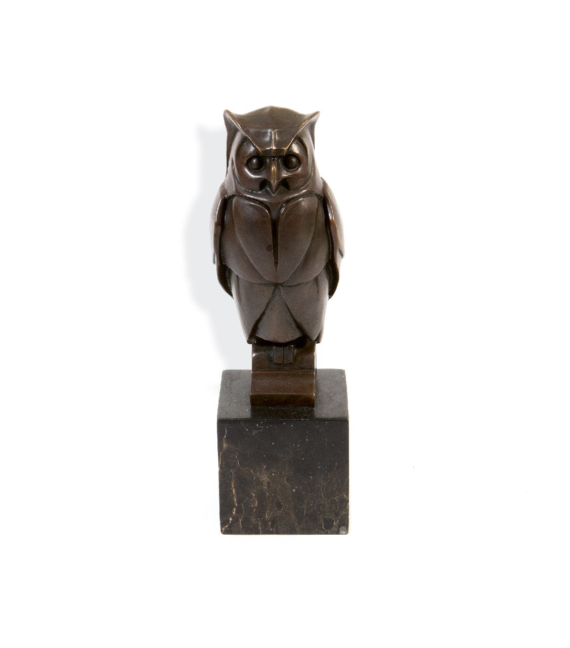 Franse School   | Franse School | Beelden en objecten te koop aangeboden | Uil, brons 33,0 cm