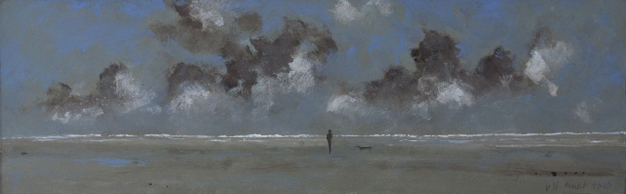 Hemert E. van | Evert van Hemert, Terschelling, acryl op board 20,0 x 63,0 cm, gesigneerd rechtsonder Hemert E. van | Evert van Hemert, Terschelling, acryl op board 20,0 x 63,0 cm, gesigneerd rechtsonder