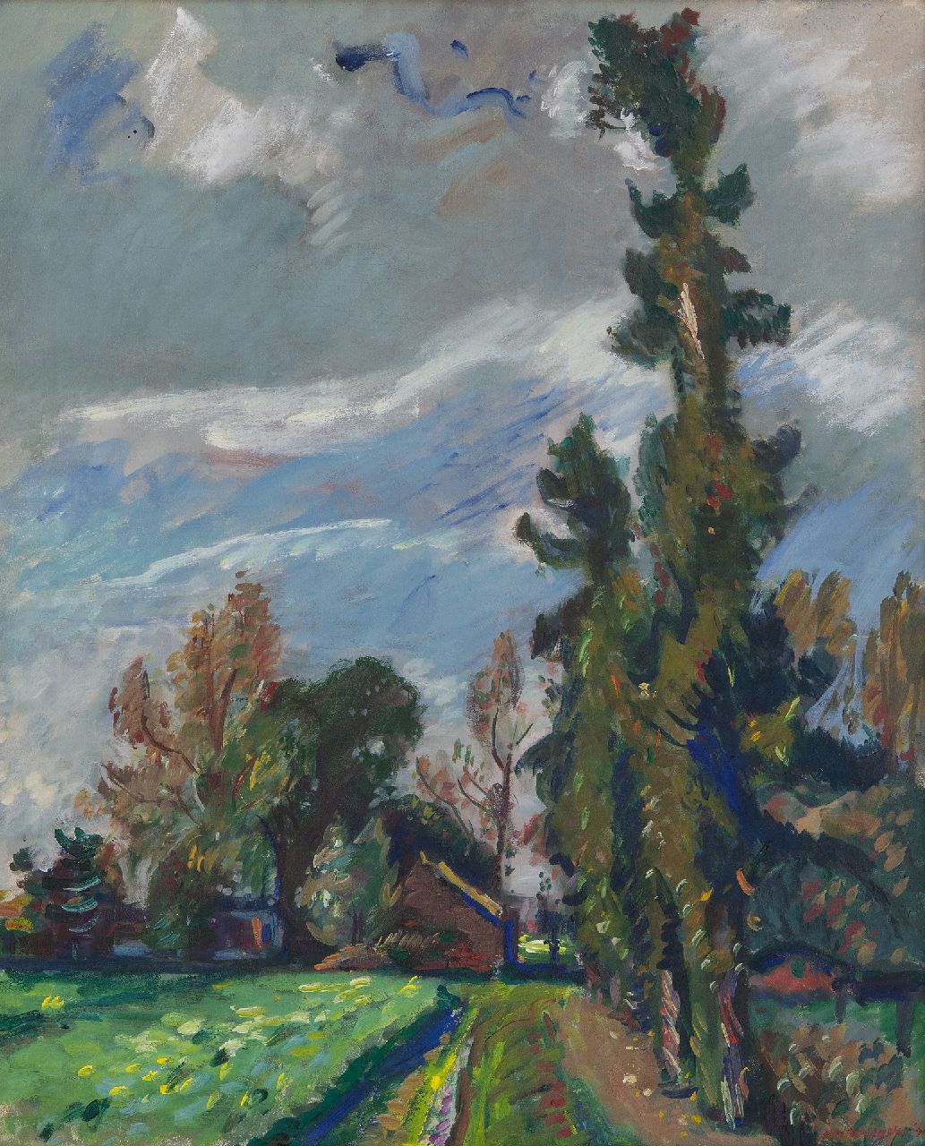 Wiegers J. | Jan Wiegers, Landschap Veluwe, olieverf op doek 61,4 x 50,5 cm, gesigneerd rechtsonder en gedateerd '41 Wiegers J. | Jan Wiegers, Landschap Veluwe, olieverf op doek 61,4 x 50,5 cm, gesigneerd rechtsonder en gedateerd '41