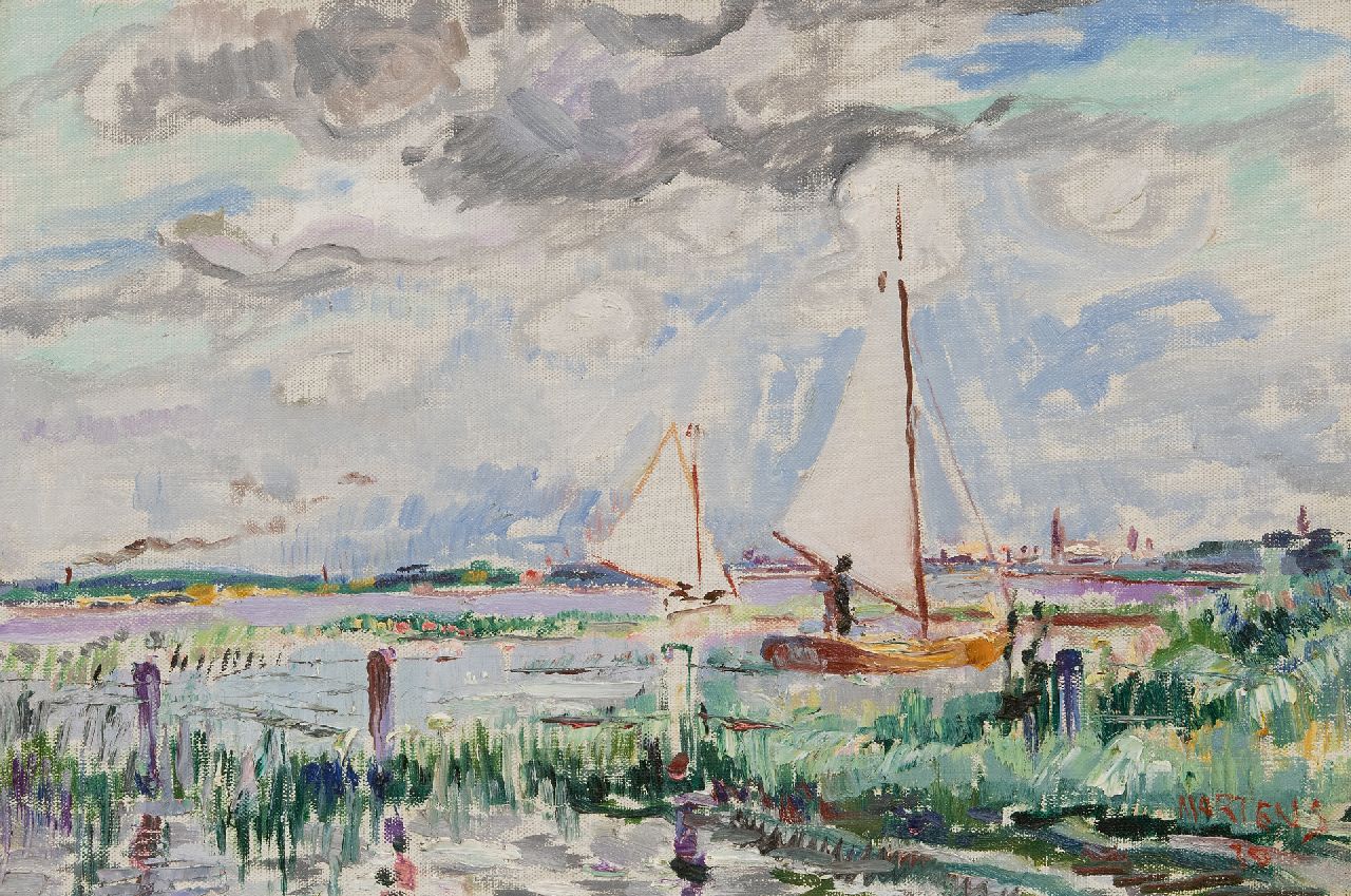Martens G.G. | Gijsbert 'George' Martens, Het Paterswoldsemeer, olieverf op doek 33,0 x 48,0 cm, gesigneerd rechtsonder en gedateerd '30 Martens G.G. | Gijsbert 'George' Martens, Het Paterswoldsemeer, olieverf op doek 33,0 x 48,0 cm, gesigneerd rechtsonder en gedateerd '30
