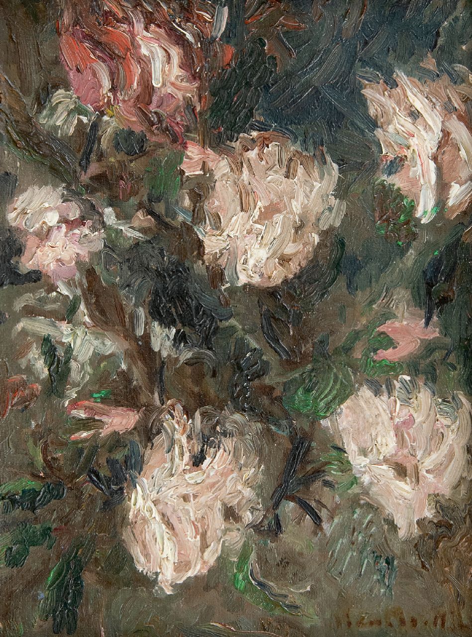Monticelli A.J.T. | 'Adolphe' Joseph Thomas Monticelli Monticelli, Rozen, olieverf op doek 21,3 x 16,1 cm, gesigneerd rechtsonder en te dateren ca. 1883-1886 Monticelli A.J.T. | 'Adolphe' Joseph Thomas Monticelli Monticelli, Rozen, olieverf op doek 21,3 x 16,1 cm, gesigneerd rechtsonder en te dateren ca. 1883-1886