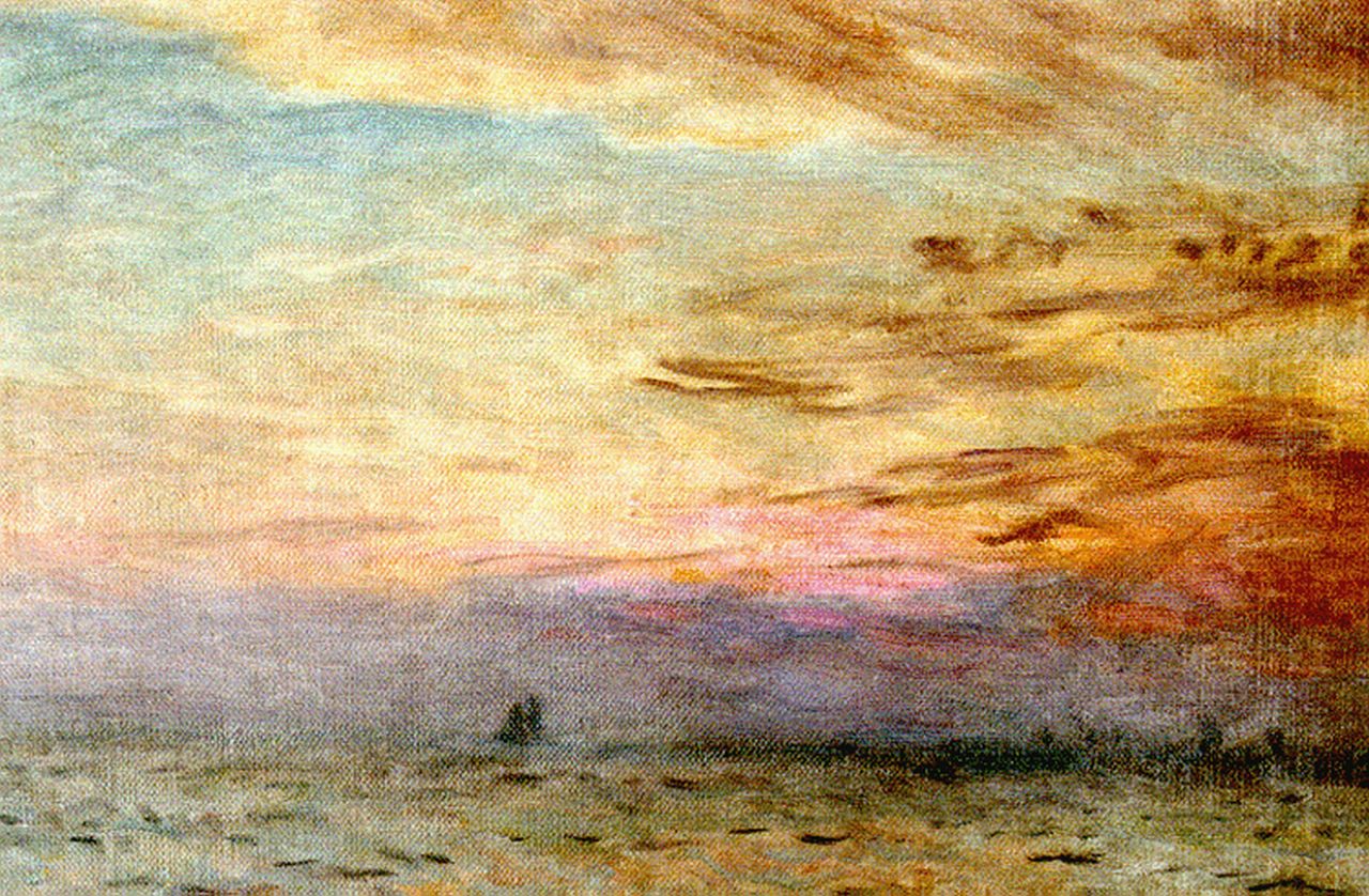 Tholen W.B. | Willem Bastiaan Tholen, Gezicht op de Zuiderzee, olieverf op doek op paneel 25,7 x 37,5 cm, gedateerd '30 Tholen W.B. | Willem Bastiaan Tholen, Gezicht op de Zuiderzee, olieverf op doek op paneel 25,7 x 37,5 cm, gedateerd '30