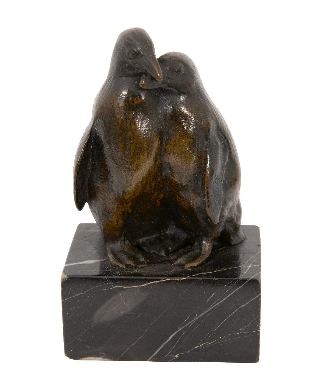 Pallenberg J.F. | Josef Franz Pallenberg, Liefkozende pinguïns, brons 10,0 x 6,5 cm Pallenberg J.F. | Josef Franz Pallenberg, Liefkozende pinguïns, brons 10,0 x 6,5 cm