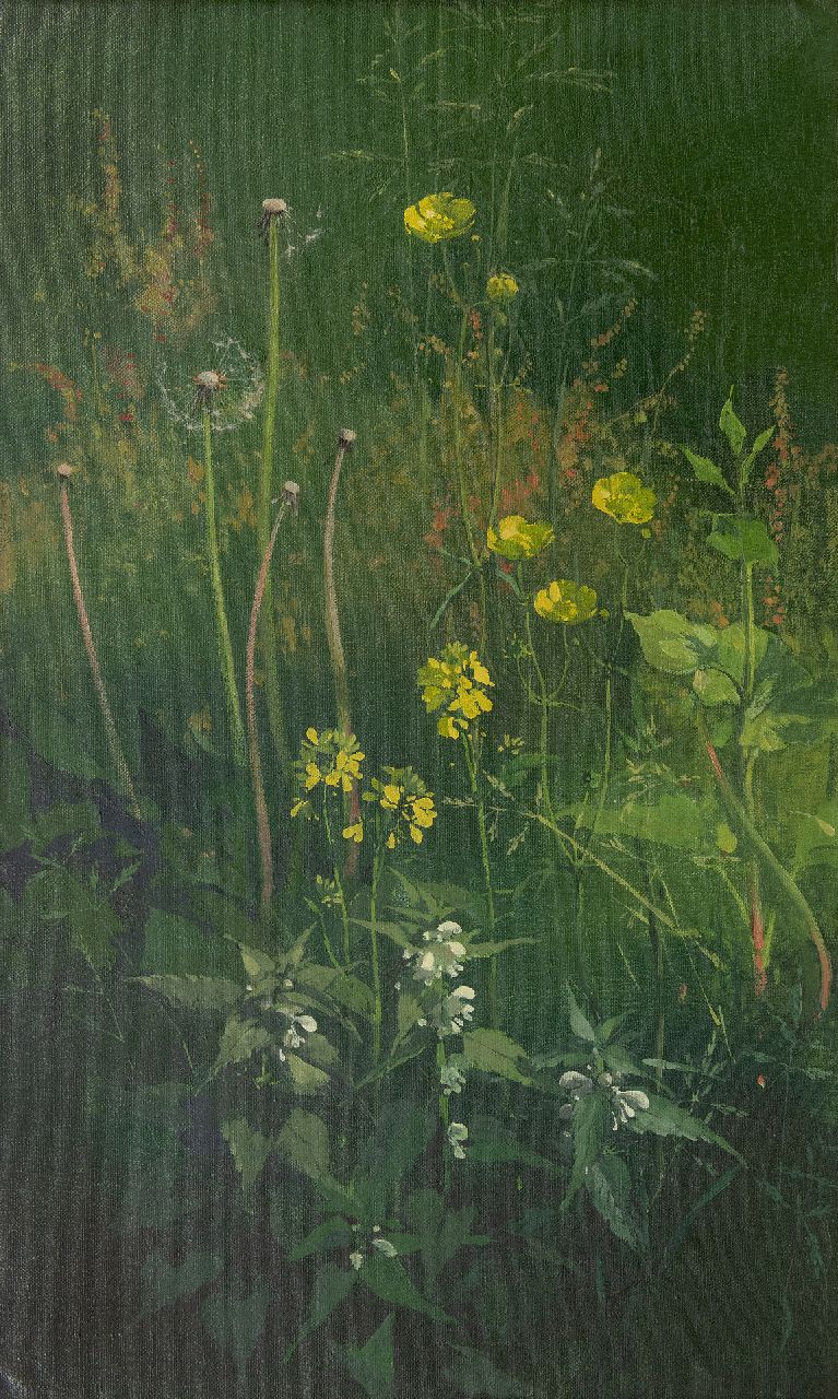Voerman jr. J.  | Jan Voerman jr. | Schilderijen te koop aangeboden | Veldbloemen, olieverf op doek 62,8 x 38,6 cm, gesigneerd rechtsonder met monogram
