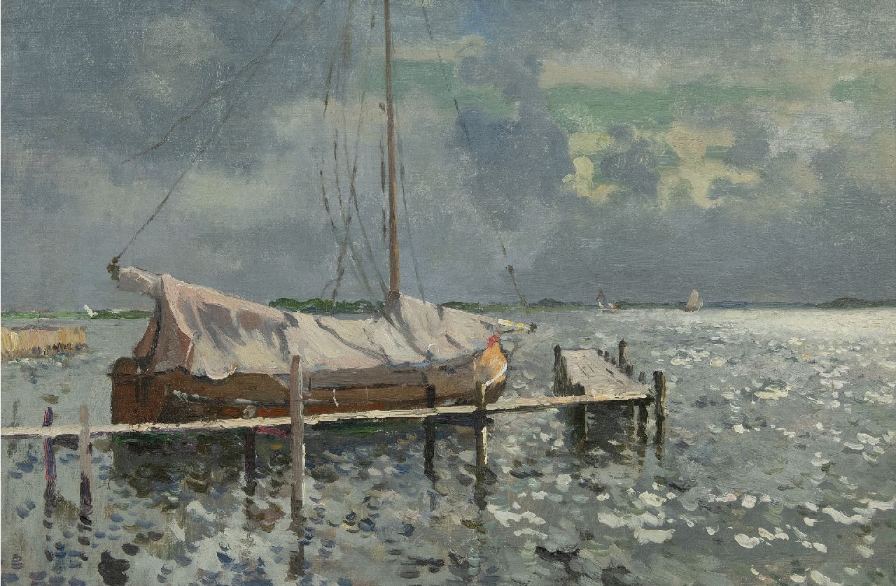 Vreedenburgh C. | Cornelis Vreedenburgh, Bewolkte dag op de Loosdrechtse Plassen, olieverf op doek 40,0 x 60,0 cm Vreedenburgh C. | Cornelis Vreedenburgh, Bewolkte dag op de Loosdrechtse Plassen, olieverf op doek 40,0 x 60,0 cm