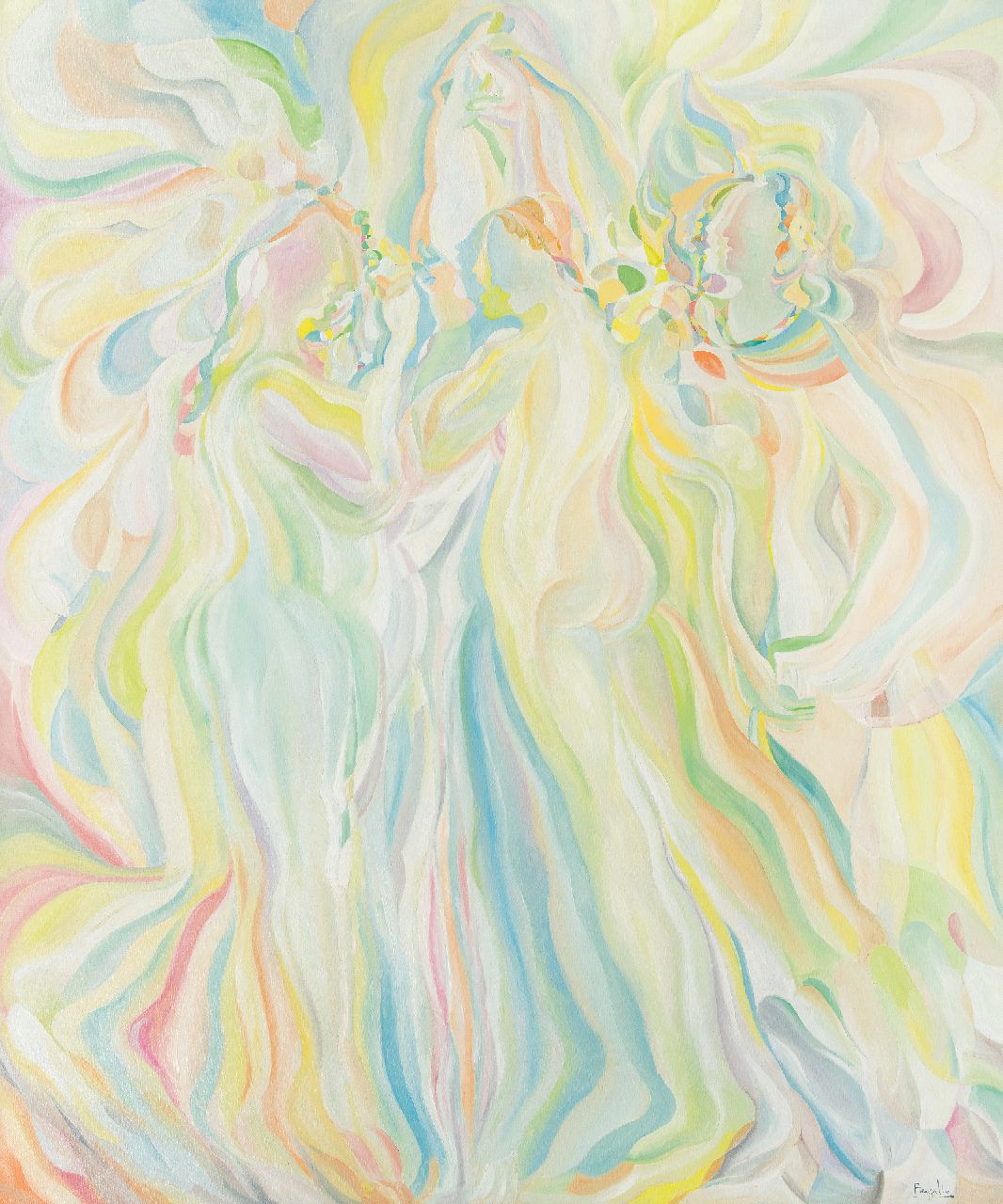 Bergallo A.  | Armando Bergallo | Schilderijen te koop aangeboden | De drie Gratiën, olieverf op doek 133,0 x 113,0 cm, gesigneerd rechtsonder