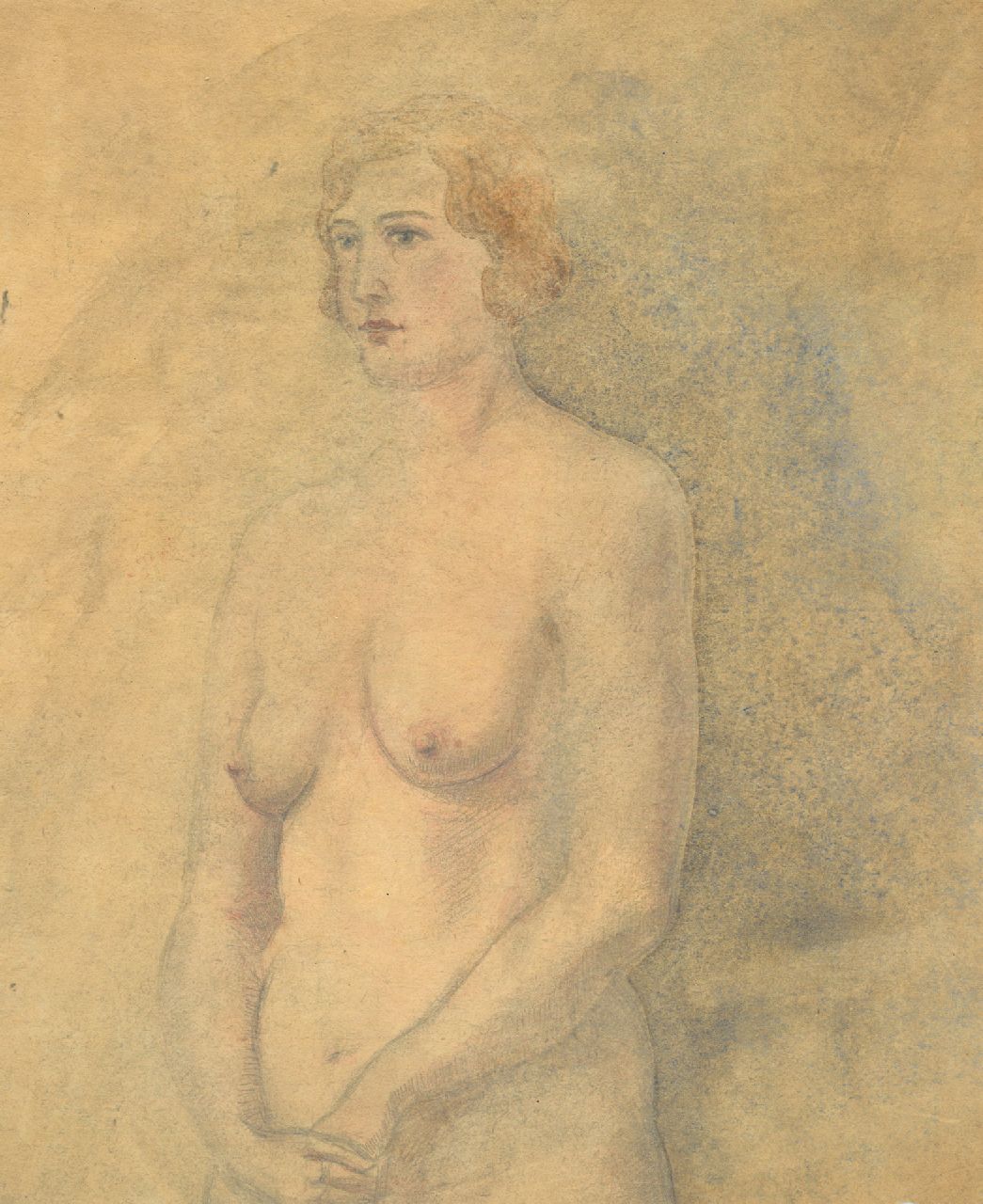 Schnell G. van | Gabriel van Schnell | Aquarellen en tekeningen te koop aangeboden | Studie van een staand naakt, inkt op papier 27,7 x 28,5 cm, zonder lijst Schnell G. van | Gabriel van Schnell | Aquarellen en tekeningen te koop aangeboden | Studie van een staand naakt, inkt op papier 27,7 x 28,5 cm, zonder lijst