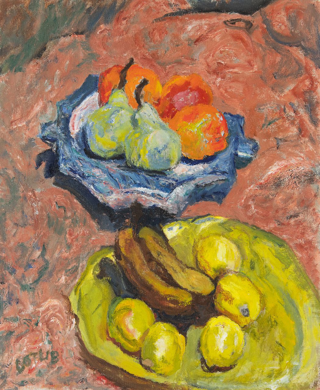Gotlib H. | Henryk Gotlib | Schilderijen te koop aangeboden | Fruit in twee schalen, olieverf op doek 76,3 x 63,7 cm, gesigneerd linksonder en te dateren 1962 Gotlib H. | Henryk Gotlib | Schilderijen te koop aangeboden | Fruit in twee schalen, olieverf op doek 76,3 x 63,7 cm, gesigneerd linksonder en te dateren 1962
