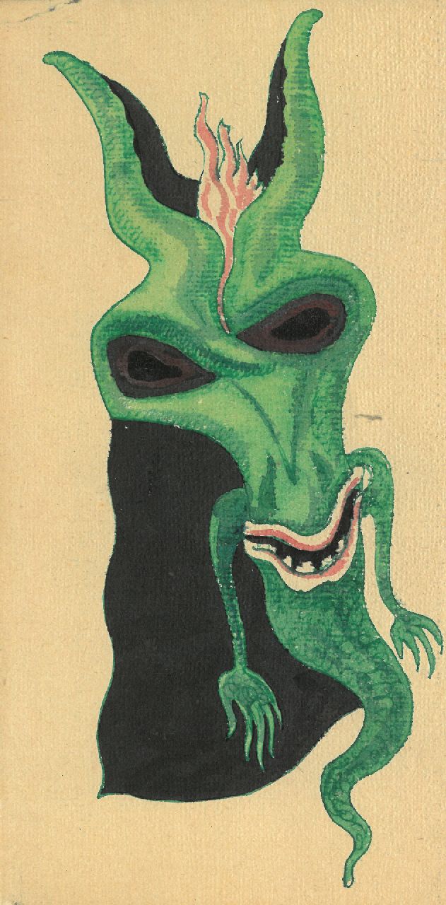 Schnell G. van | Gabriel van Schnell | Aquarellen en tekeningen te koop aangeboden | Grotesk Figuur I, inkt en aquarel op papier 23,2 x 11,3 cm, zonder lijst Schnell G. van | Gabriel van Schnell | Aquarellen en tekeningen te koop aangeboden | Grotesk Figuur I, inkt en aquarel op papier 23,2 x 11,3 cm, zonder lijst