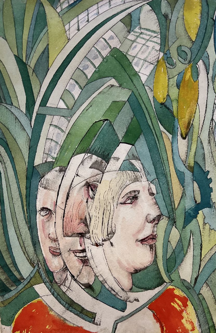 Schnell G. van | Gabriel van Schnell | Aquarellen en tekeningen te koop aangeboden | Figuren in de ondergrond, inkt en aquarel op papier 26,6 x 17,5 cm, gesigneerd linksonder en gedateerd 1911, zonder lijst Schnell G. van | Gabriel van Schnell | Aquarellen en tekeningen te koop aangeboden | Figuren in de ondergrond, inkt en aquarel op papier 26,6 x 17,5 cm, gesigneerd linksonder en gedateerd 1911, zonder lijst