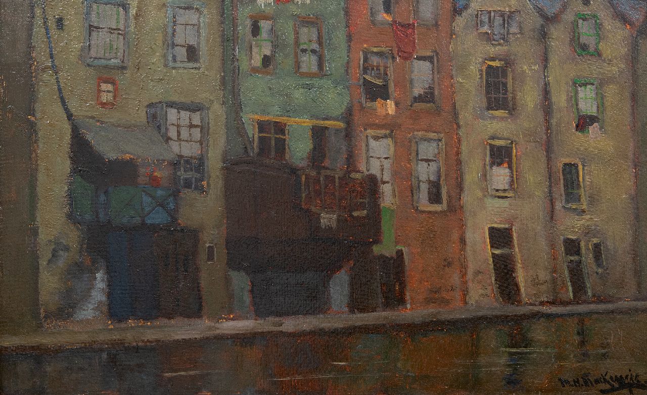 Mackenzie M.H. | Marie Henri Mackenzie, Oudezijds Achterburgwal, Amsterdam, olieverf op board 24,9 x 39,7 cm, gesigneerd rechtsonder Mackenzie M.H. | Marie Henri Mackenzie, Oudezijds Achterburgwal, Amsterdam, olieverf op board 24,9 x 39,7 cm, gesigneerd rechtsonder