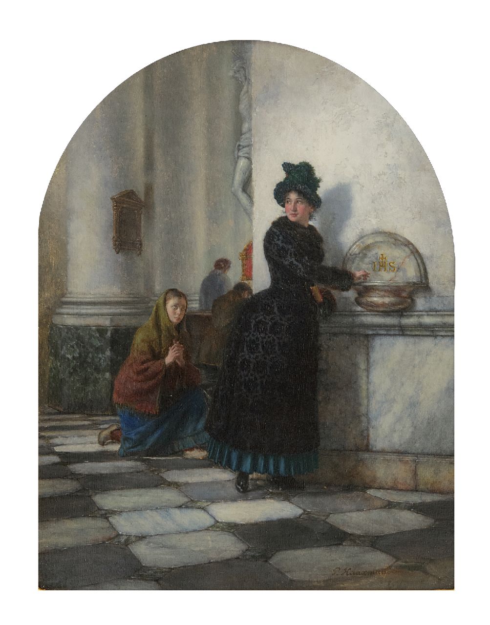 Haaxman P. | Pieter Haaxman, Vol verwachting, olieverf op paneel 19,0 x 14,5 cm, gesigneerd rechtsonder Haaxman P. | Pieter Haaxman, Vol verwachting, olieverf op paneel 19,0 x 14,5 cm, gesigneerd rechtsonder