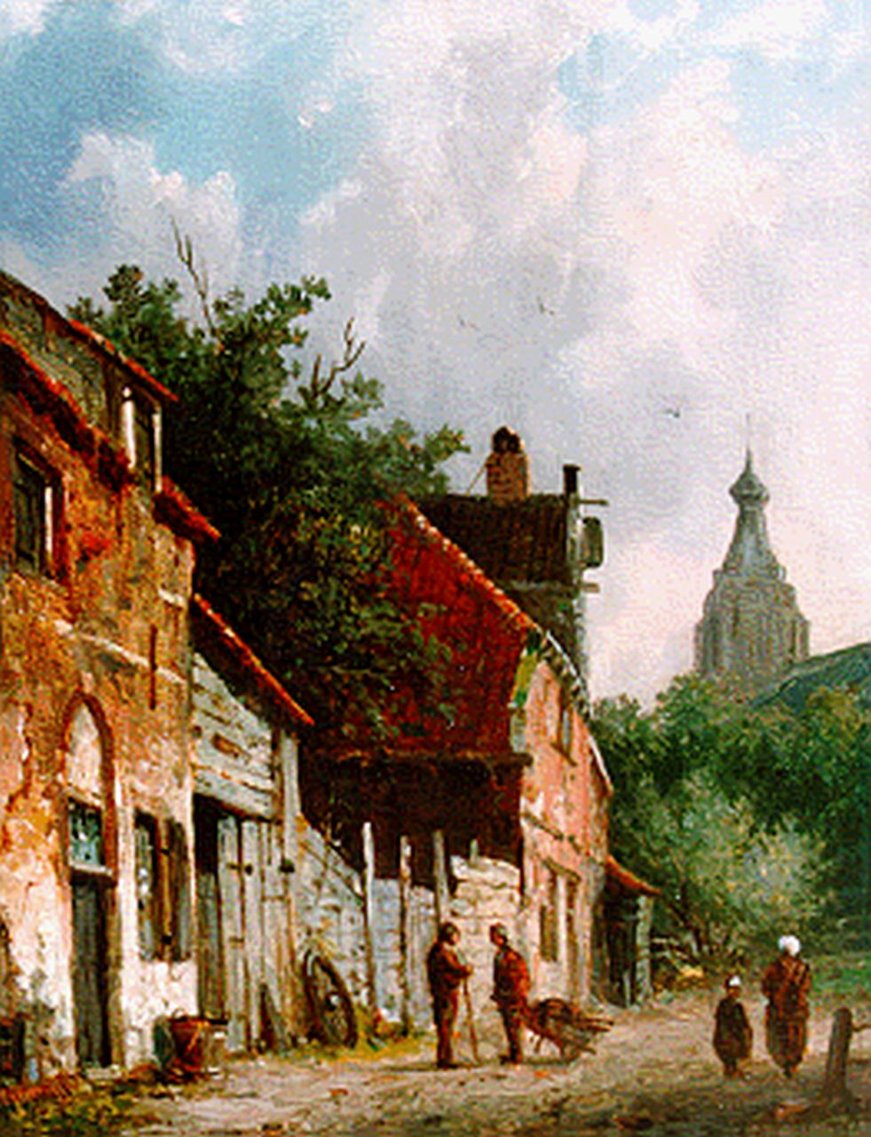 Eversen A. | Adrianus Eversen, Stadsgezicht Delft, olieverf op paneel 19,0 x 14,6 cm, gesigneerd rechtsonder Eversen A. | Adrianus Eversen, Stadsgezicht Delft, olieverf op paneel 19,0 x 14,6 cm, gesigneerd rechtsonder