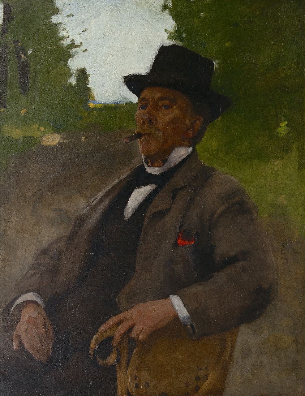 Witsen W.A.  | 'Willem' Arnold Witsen, Portret van Jonas Witsen, de vader van de schilder, olieverf op doek 100,2 x 78,6 cm, te dateren ca. 1890