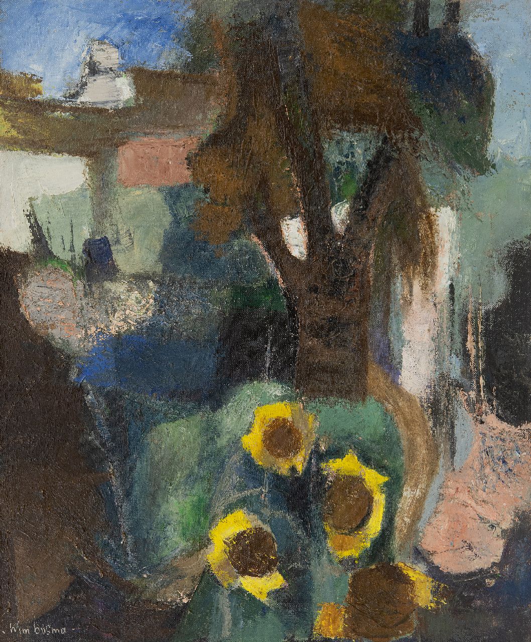 Bosma W. | Willem 'Wim' Bosma, Tuin, olieverf op doek 55,3 x 45,7 cm, gesigneerd linksonder Bosma W. | Willem 'Wim' Bosma, Tuin, olieverf op doek 55,3 x 45,7 cm, gesigneerd linksonder
