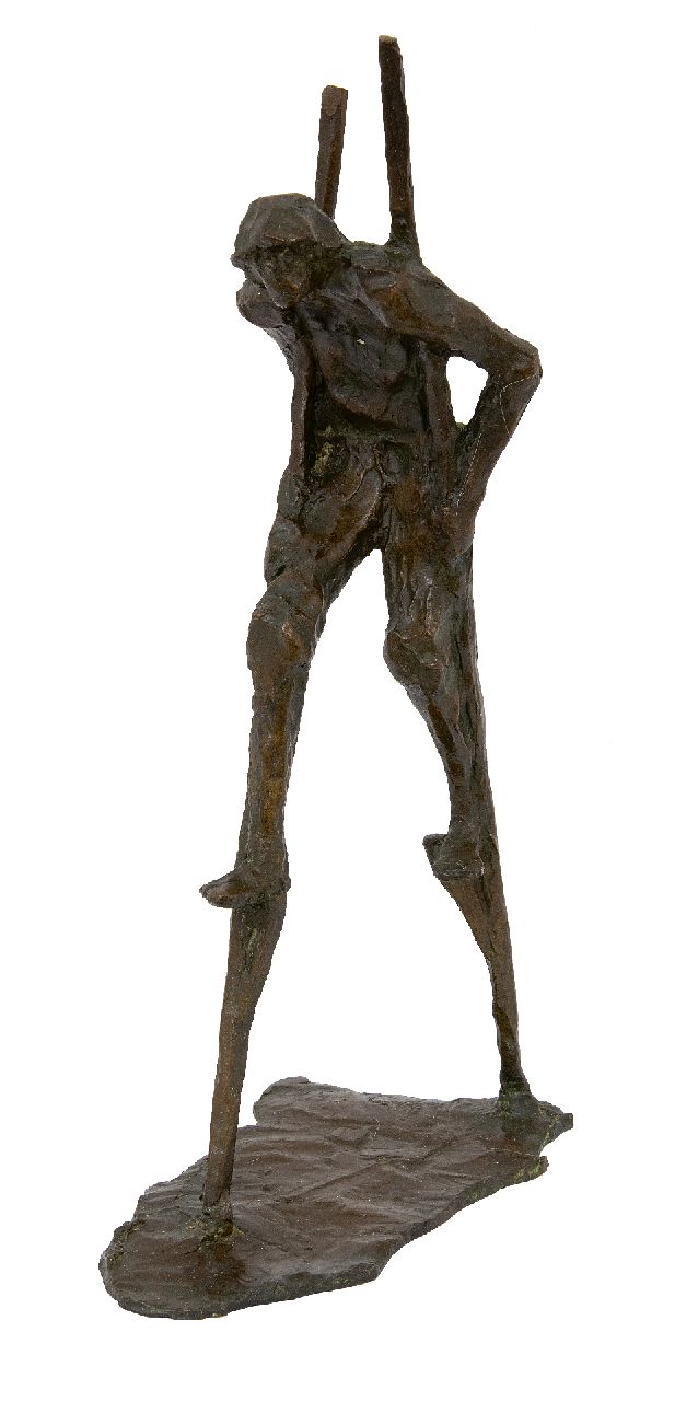 Bakker W.F. | Willem Frederik 'Jits' Bakker | Beelden en objecten te koop aangeboden | Steltloper, brons 32,0 x 8,0 cm, gesigneerd op de basis Bakker W.F. | Willem Frederik 'Jits' Bakker | Beelden en objecten te koop aangeboden | Steltloper, brons 32,0 x 8,0 cm, gesigneerd op de basis