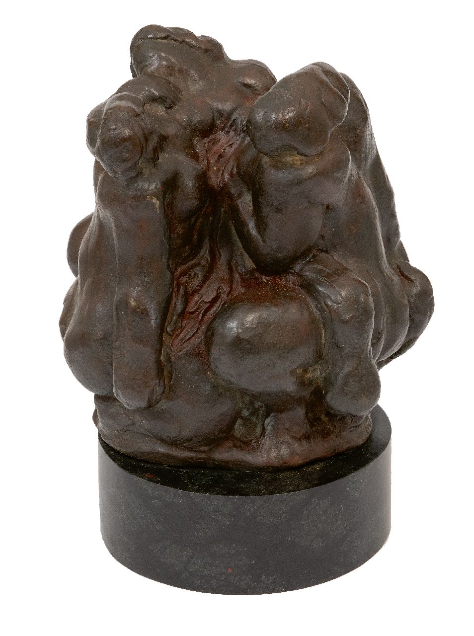 Jonk N.  | Nicolaas 'Nic' Jonk | Beelden en objecten te koop aangeboden | De drie gratiën, brons 19,0 x 17,0 cm, gesigneerd op de basis en gedateerd op basis '60