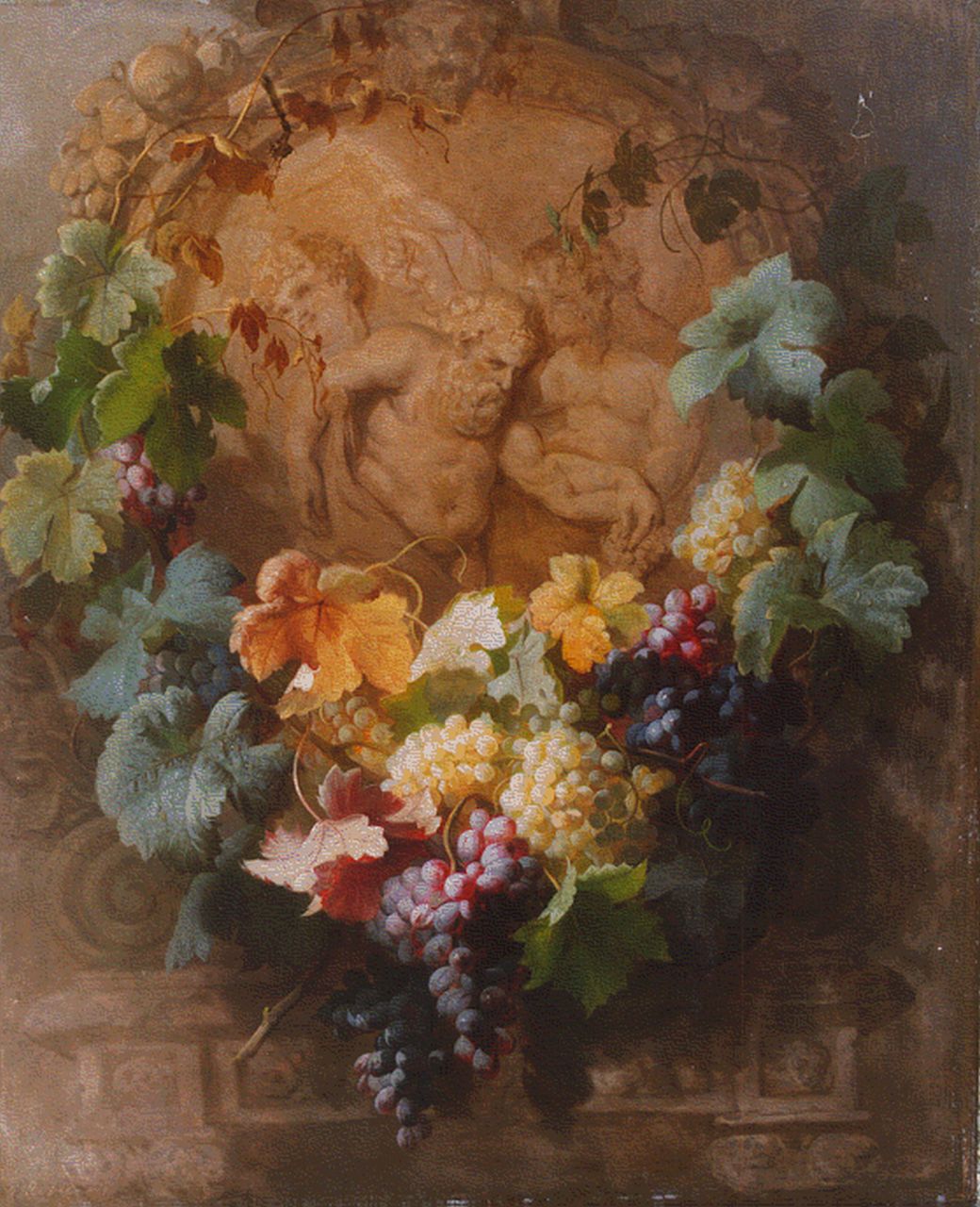 Robie J.B. | Jean-Baptiste Robie, Eerbetoon aan Bacchus, olieverf op doek 100,0 x 82,0 cm, gesigneerd linksonder Robie J.B. | Jean-Baptiste Robie, Eerbetoon aan Bacchus, olieverf op doek 100,0 x 82,0 cm, gesigneerd linksonder