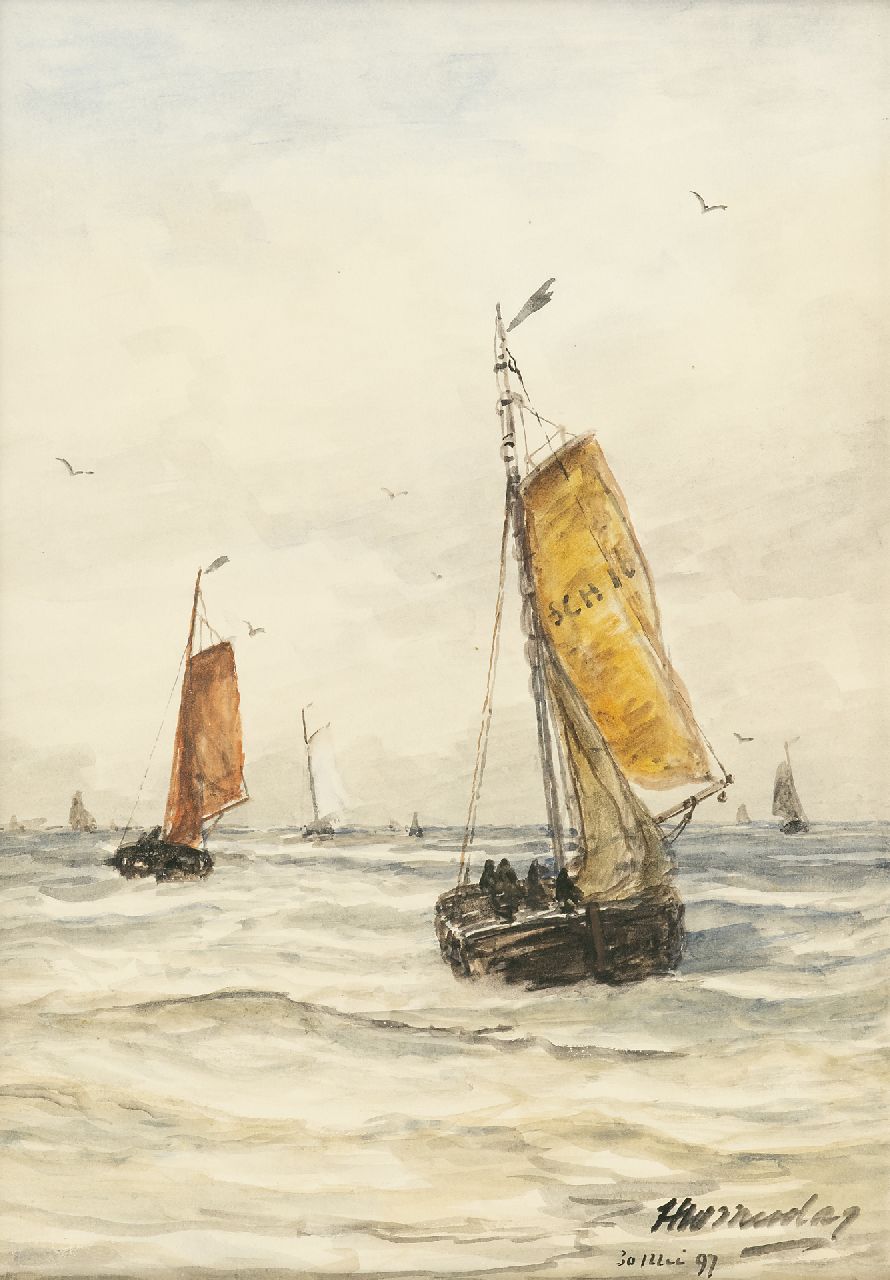 Mesdag H.W. | Hendrik Willem Mesdag, Na de storm, aquarel en gouache op papier 36,6 x 26,7 cm, gesigneerd rechtsonder en gedateerd 30 Mei 97 Mesdag H.W. | Hendrik Willem Mesdag, Na de storm, aquarel en gouache op papier 36,6 x 26,7 cm, gesigneerd rechtsonder en gedateerd 30 Mei 97
