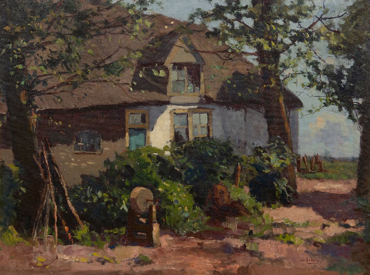 Sirks J.  | Jan Sirks, Boerenerf, olieverf op doek 46,2 x 61,5 cm, gesigneerd rechtsonder