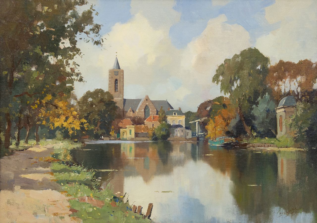 Ligtelijn E.J.  | Evert Jan Ligtelijn, Gezicht op Loenen, olieverf op doek 50,0 x 70,0 cm, gesigneerd rechtsonder