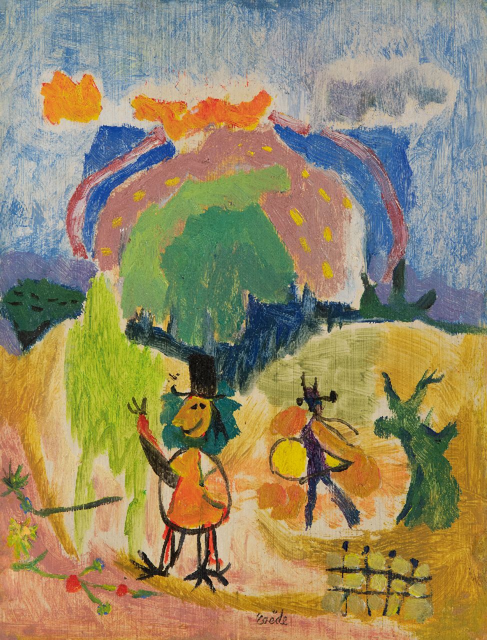 Roëde J. | Jan Roëde | Schilderijen te koop aangeboden | Zonder titel, olieverf op schildersboard 35,0 x 27,0 cm, gesigneerd middenonder en te dateren ca. 1946-1948 Roëde J. | Jan Roëde | Schilderijen te koop aangeboden | Zonder titel, olieverf op schildersboard 35,0 x 27,0 cm, gesigneerd middenonder en te dateren ca. 1946-1948