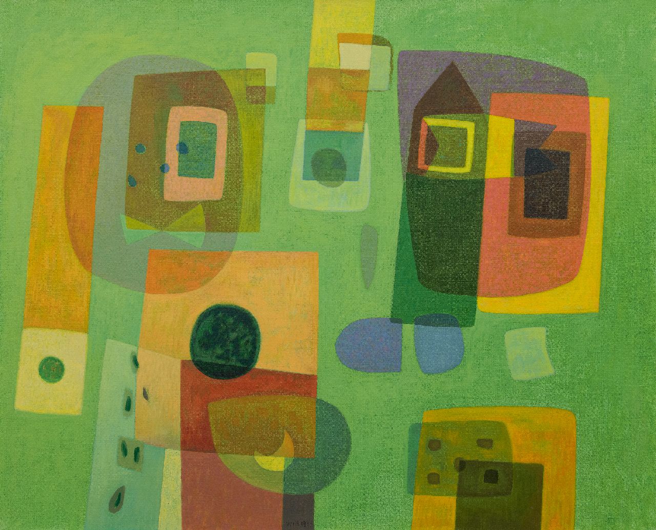 Leewens W.J.  | Willibrordus Joseph 'Will' Leewens | Schilderijen te koop aangeboden | Transparant, olieverf op doek 80,1 x 100,4 cm, gesigneerd middenonder en gedateerd 1983