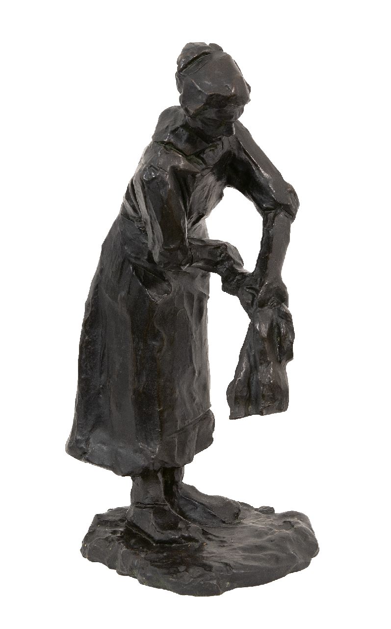 Zijl L. | Lambertus Zijl, Wasvrouw, brons 34,0 x 19,0 cm, gesigneerd op basis met initialen en gedateerd '20 Zijl L. | Lambertus Zijl, Wasvrouw, brons 34,0 x 19,0 cm, gesigneerd op basis met initialen en gedateerd '20