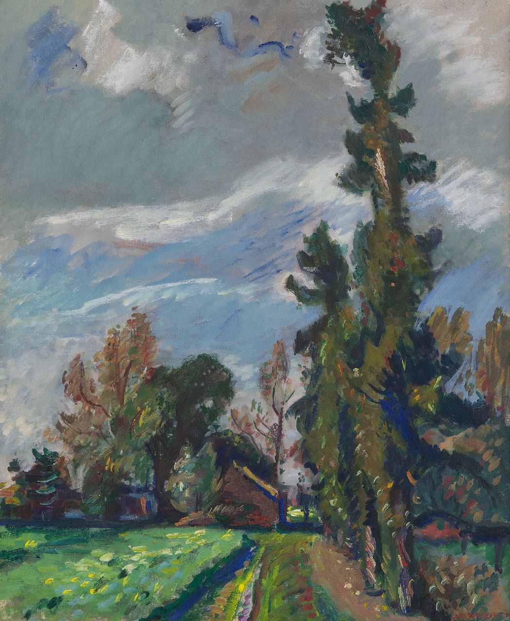 Wiegers J. | Jan Wiegers | Schilderijen te koop aangeboden | Landschap Veluwe, olieverf op doek 61,4 x 50,5 cm, gesigneerd rechtsonder en gedateerd '41 Wiegers J. | Jan Wiegers | Schilderijen te koop aangeboden | Landschap Veluwe, olieverf op doek 61,4 x 50,5 cm, gesigneerd rechtsonder en gedateerd '41
