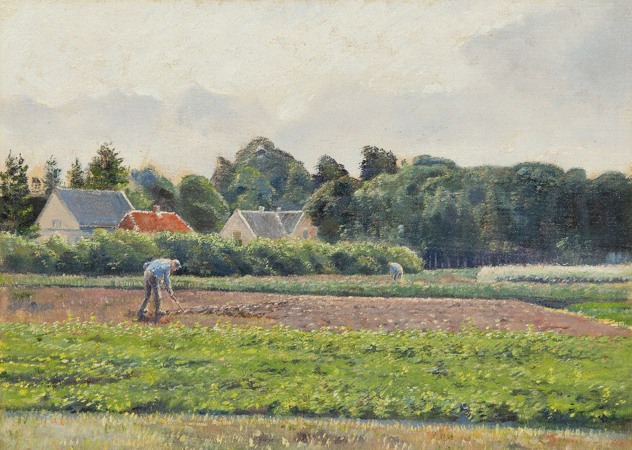 Stricker C.L. | Charles Ludwig Stricker | Schilderijen te koop aangeboden | Landschap te Ede, augustus 1918, olieverf op doek op board 25,1 x 34,5 cm, gedateerd augustus 1918 Stricker C.L. | Charles Ludwig Stricker | Schilderijen te koop aangeboden | Landschap te Ede, augustus 1918, olieverf op doek op board 25,1 x 34,5 cm, gedateerd augustus 1918