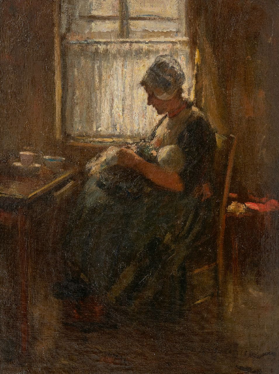 Hutchison R.G. | Robert Gemmell Hutchison | Schilderijen te koop aangeboden | Volendamse moeder en kind, olieverf op doek 40,7 x 30,5 cm, gesigneerd rechtsonder Hutchison R.G. | Robert Gemmell Hutchison | Schilderijen te koop aangeboden | Volendamse moeder en kind, olieverf op doek 40,7 x 30,5 cm, gesigneerd rechtsonder