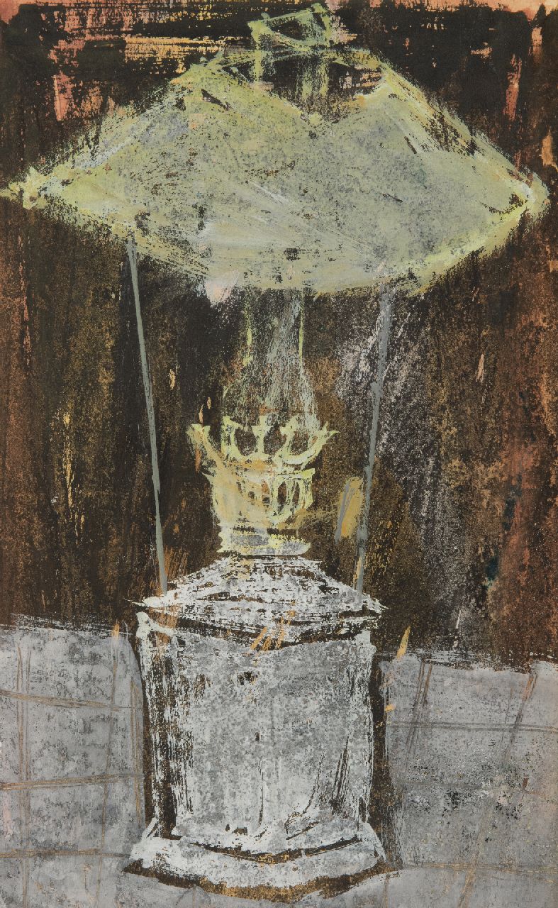 Heel J.J. van | Johannes Jacobus 'Jan' van Heel | Aquarellen en tekeningen te koop aangeboden | Olielamp, gouache op papier 30,5 x 19,0 cm, gesigneerd middenonder (vaag) Heel J.J. van | Johannes Jacobus 'Jan' van Heel | Aquarellen en tekeningen te koop aangeboden | Olielamp, gouache op papier 30,5 x 19,0 cm, gesigneerd middenonder (vaag)