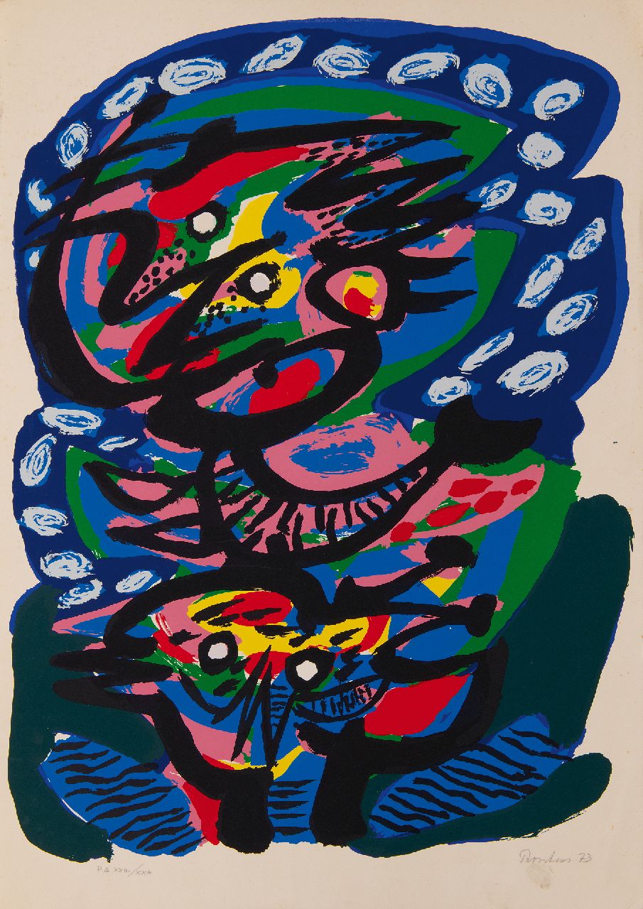 Rooskens J.A. | Joseph Antoon 'Anton' Rooskens | Grafiek te koop aangeboden | Compositie, litho op papier 70,1 x 49,7 cm, gesigneerd rechtsonder (in potlood) en gedateerd '73 (in potlood) Rooskens J.A. | Joseph Antoon 'Anton' Rooskens | Grafiek te koop aangeboden | Compositie, litho op papier 70,1 x 49,7 cm, gesigneerd rechtsonder (in potlood) en gedateerd '73 (in potlood)