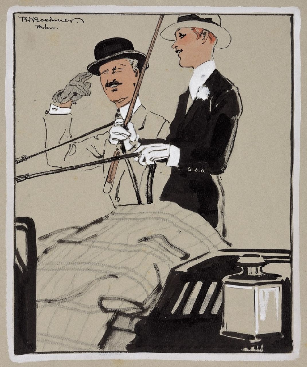 Boehmer K.W. | Karl Wolfgang Boehmer | Aquarellen en tekeningen te koop aangeboden | Met het rijtuig op pad, aquarel en gouache op papier 24,7 x 20,7 cm, gesigneerd linksboven en niet ingelijst Boehmer K.W. | Karl Wolfgang Boehmer | Aquarellen en tekeningen te koop aangeboden | Met het rijtuig op pad, aquarel en gouache op papier 24,7 x 20,7 cm, gesigneerd linksboven en niet ingelijst