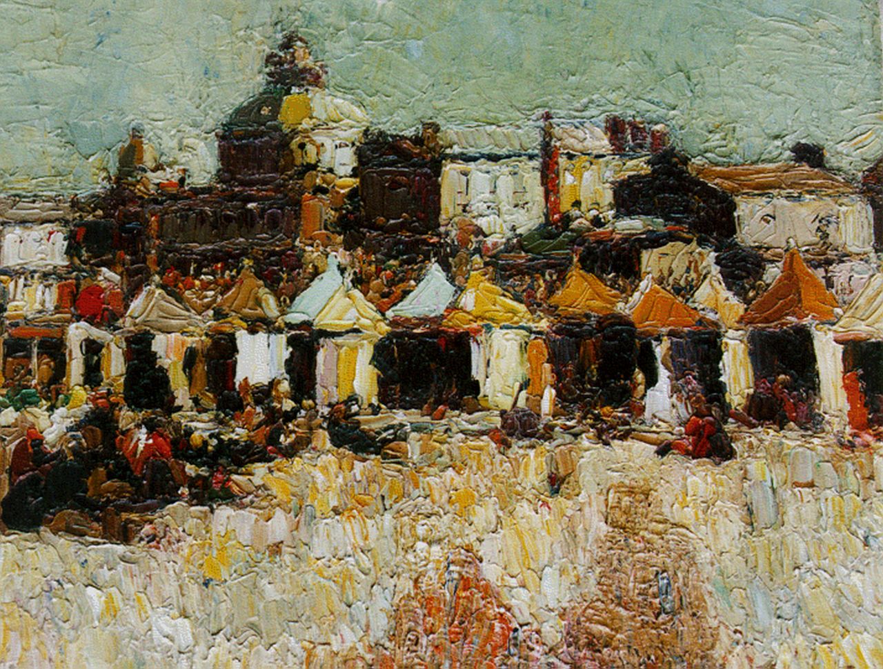 Ket D.H.  | Dirk Hendrik 'Dick' Ket, Het Kurhaus te Scheveningen, olieverf op doek 25,4 x 32,0 cm