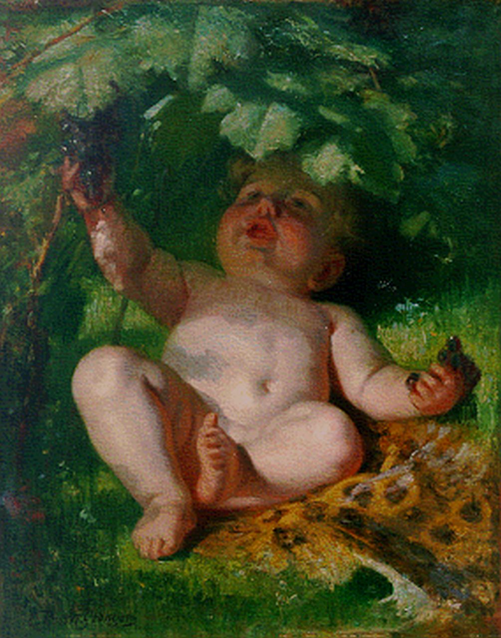 Rosset-Granger E. | Edouard Rosset-Granger, l'Enfant au Raisin, olieverf op doek 51,5 x 41,5 cm, gesigneerd linksonder Rosset-Granger E. | Edouard Rosset-Granger, l'Enfant au Raisin, olieverf op doek 51,5 x 41,5 cm, gesigneerd linksonder
