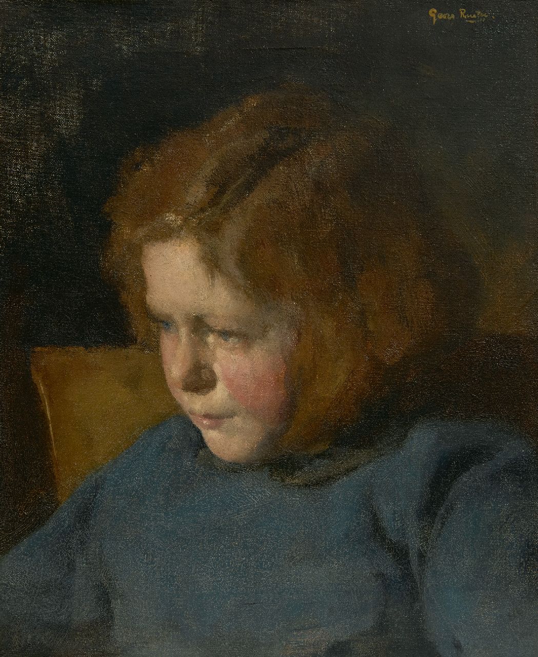 Rueter W.C.G. | Wilhelm Christian 'Georg' Rueter, Nelly, olieverf op doek 40,5 x 33,3 cm, gesigneerd rechtsboven Rueter W.C.G. | Wilhelm Christian 'Georg' Rueter, Nelly, olieverf op doek 40,5 x 33,3 cm, gesigneerd rechtsboven
