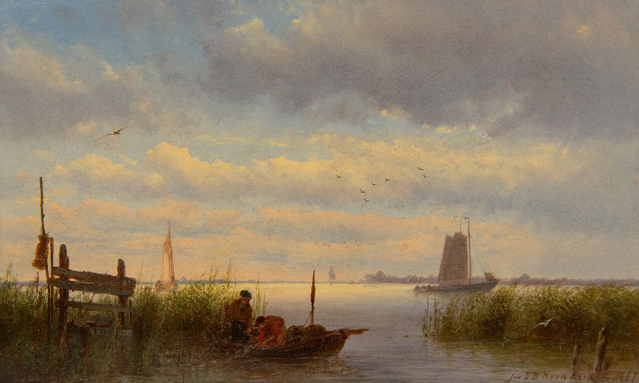 Koekkoek J.H.B. | Johannes Hermanus Barend 'Jan H.B.' Koekkoek, Zuiderzeegezicht met nettenhalende vissers, olieverf op paneel 20,2 x 33,5 cm, gesigneerd rechtsonder en gedateerd 1867 Koekkoek J.H.B. | Johannes Hermanus Barend 'Jan H.B.' Koekkoek, Zuiderzeegezicht met nettenhalende vissers, olieverf op paneel 20,2 x 33,5 cm, gesigneerd rechtsonder en gedateerd 1867
