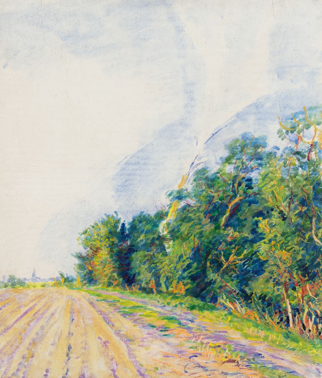 Dijkstra J. | Johannes 'Johan' Dijkstra | Aquarellen en tekeningen te koop aangeboden | Akkerveld, Groningen, aquarel op papier 73,0 x 63,0 cm Dijkstra J. | Johannes 'Johan' Dijkstra | Aquarellen en tekeningen te koop aangeboden | Akkerveld, Groningen, aquarel op papier 73,0 x 63,0 cm