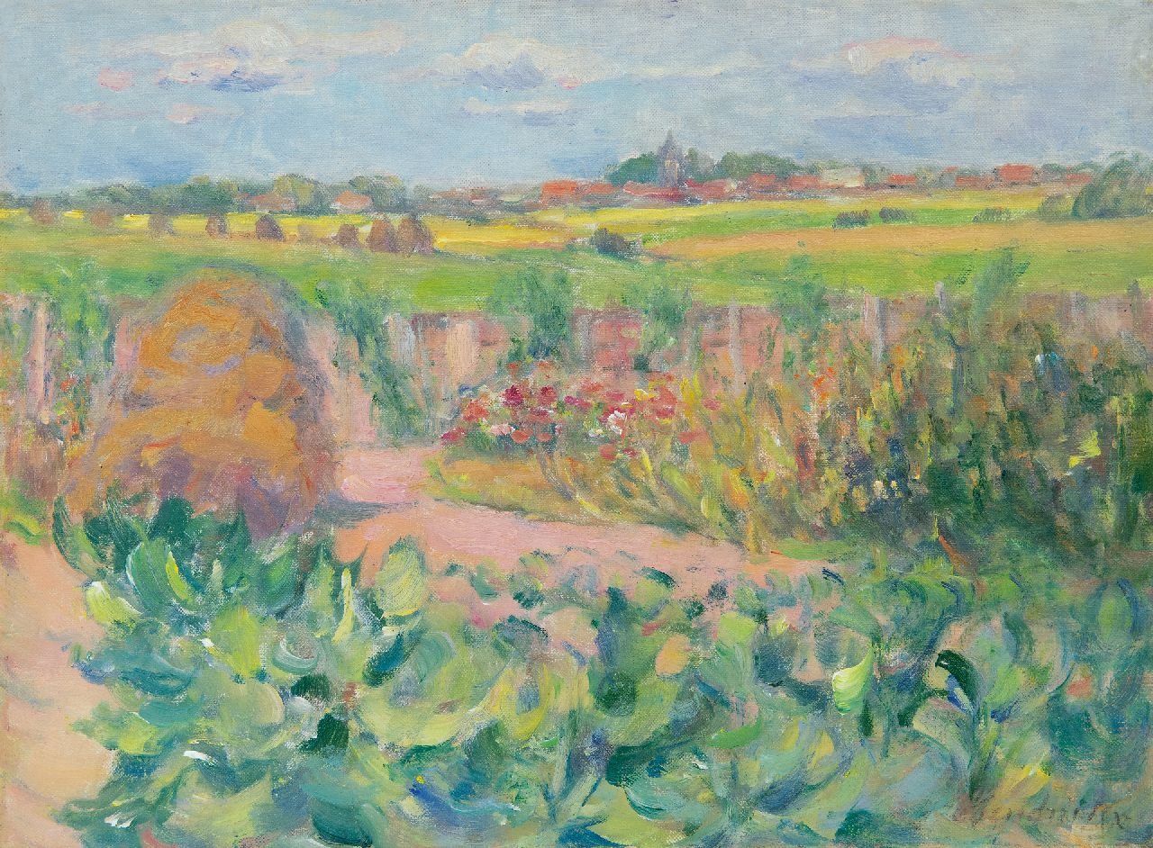 Hendrickx J.  | Josephina Hendrickx, De moestuin, Zeeland, olieverf op doek 27,8 x 37,6 cm, gesigneerd rechtsonder