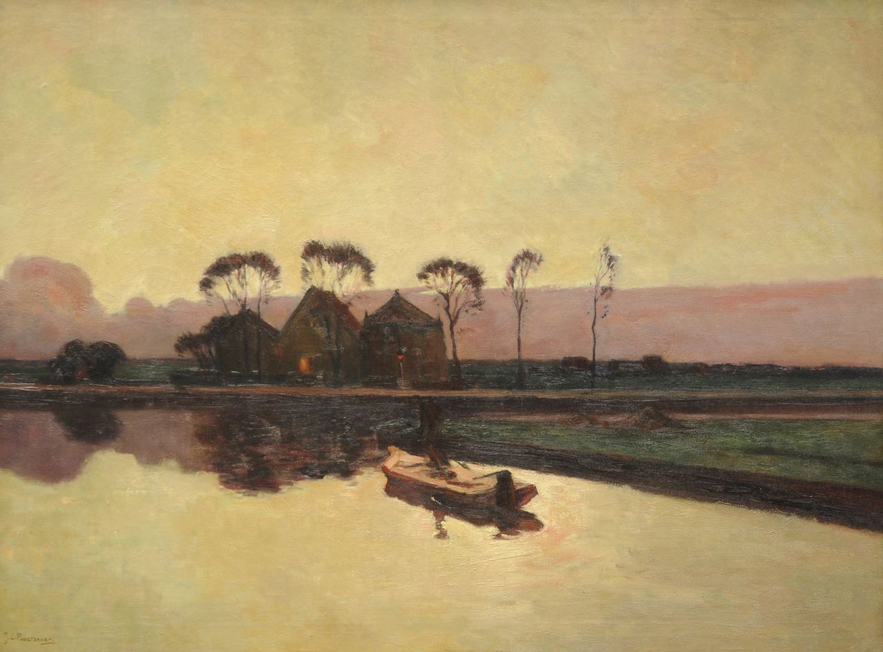 Poortenaar J.C. | 'Jan' Christiaan Poortenaar, Naar huis, olieverf op doek 75,5 x 100,5 cm, gesigneerd linksonder Poortenaar J.C. | 'Jan' Christiaan Poortenaar, Naar huis, olieverf op doek 75,5 x 100,5 cm, gesigneerd linksonder