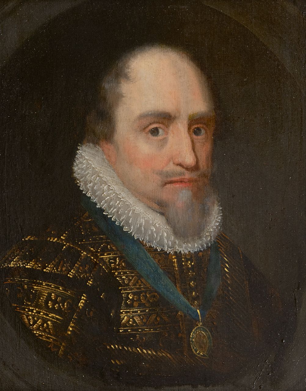 Mierevelt (atelier van) M.J. van | Michiel Jansz. van Mierevelt (atelier van) | Schilderijen te koop aangeboden | Portret van Maurits, ca 1620, Prins van Oranje-Nassau (1567-1625), lid van De Orde van de Kousenband in 1612, olieverf op paneel 27,0 x 20,0 cm Mierevelt (atelier van) M.J. van | Michiel Jansz. van Mierevelt (atelier van) | Schilderijen te koop aangeboden | Portret van Maurits, ca 1620, Prins van Oranje-Nassau (1567-1625), lid van De Orde van de Kousenband in 1612, olieverf op paneel 27,0 x 20,0 cm