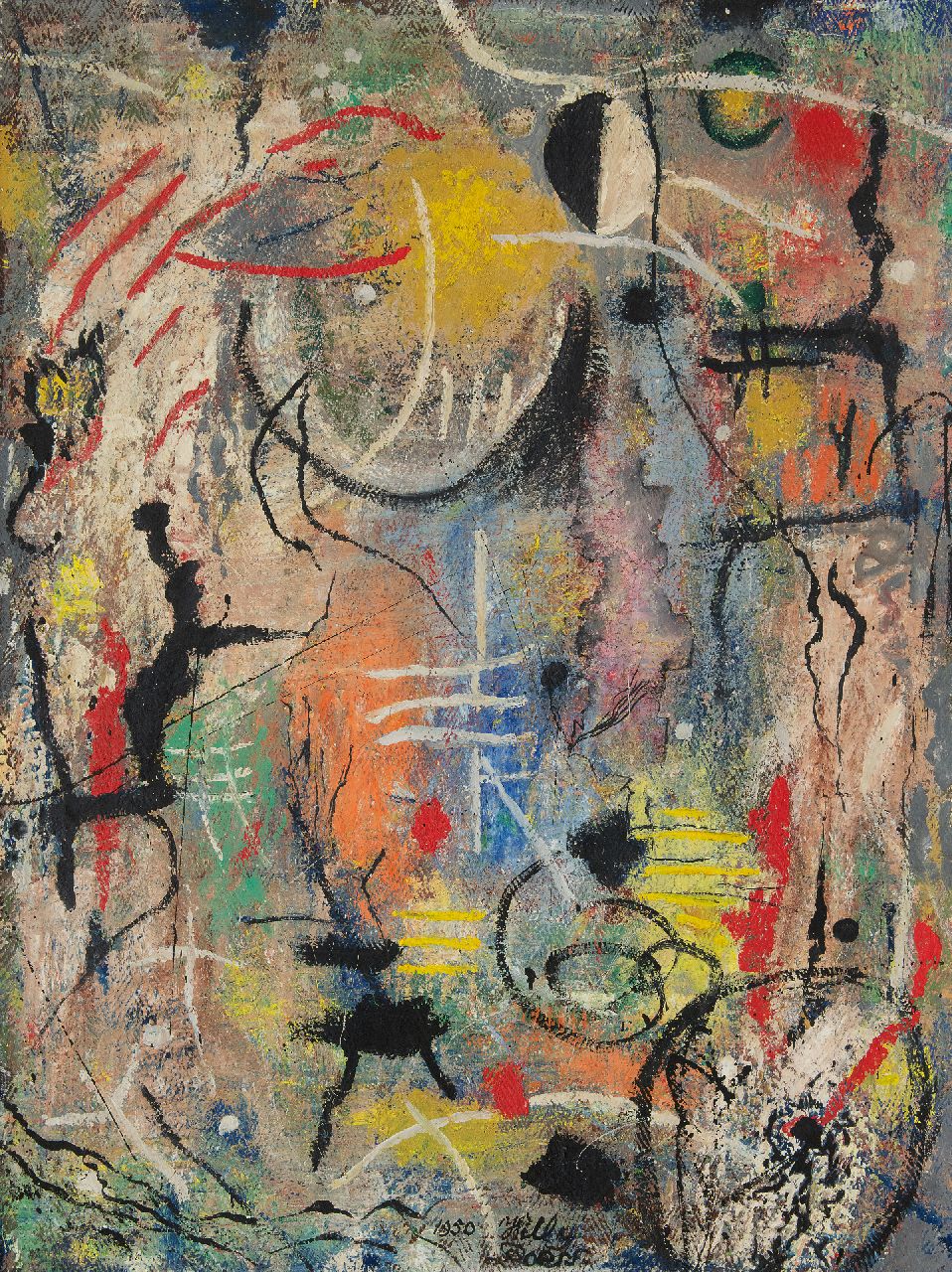 Boers W.H.F. | 'Willy' Herman Friederich Boers, Geboorte van de droom, olieverf op doek 100,5 x 75,3 cm, gesigneerd middenonder en gedateerd 1950 Boers W.H.F. | 'Willy' Herman Friederich Boers, Geboorte van de droom, olieverf op doek 100,5 x 75,3 cm, gesigneerd middenonder en gedateerd 1950