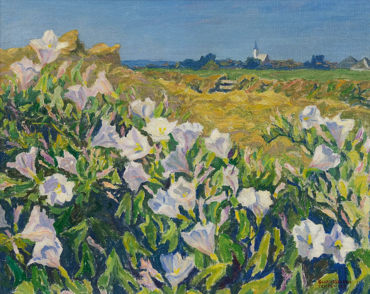 Blok van der Velden A.D.  | Adrianus Dirk 'Ad' Blok van der Velden, Landschap bij Den Hoorn, Texel, olieverf op doek 40,4 x 50,2 cm, gesigneerd rechtsonder en gedateerd 'Texel' '67