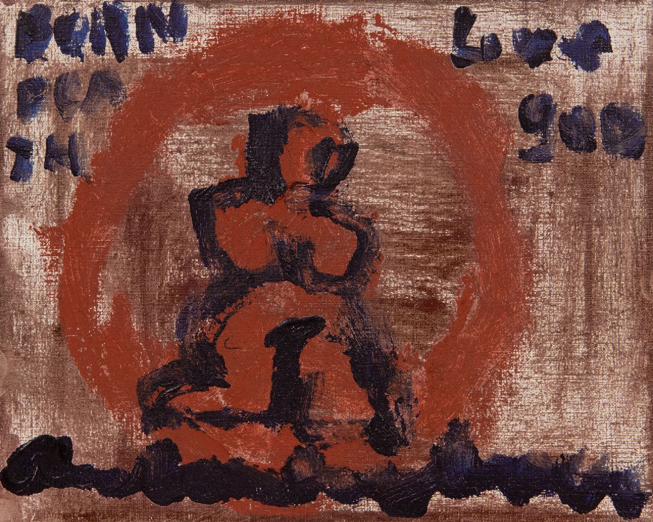 Heyboer A. | Anton Heyboer | Schilderijen te koop aangeboden | Born death, love god, olieverf op doek 24,0 x 29,9 cm, gesigneerd middenonder Heyboer A. | Anton Heyboer | Schilderijen te koop aangeboden | Born death, love god, olieverf op doek 24,0 x 29,9 cm, gesigneerd middenonder