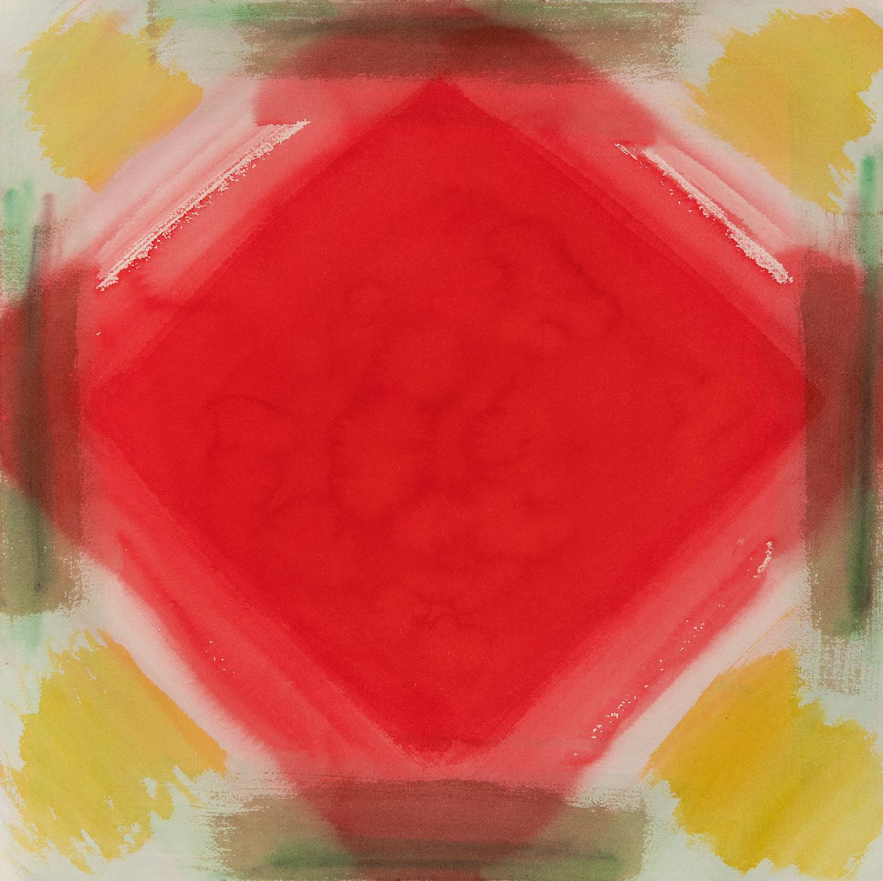 Nie E. de | Eric de Nie | Aquarellen en tekeningen te koop aangeboden | Kaleidoscoop, aquarel op papier 56,5 x 56,5 cm, gesigneerd verso en te dateren 1987