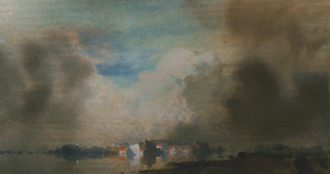 Voerman sr. J. | Jan Voerman sr., IJsselgezicht, olieverf op paneel 31,0 x 52,0 cm Voerman sr. J. | Jan Voerman sr., IJsselgezicht, olieverf op paneel 31,0 x 52,0 cm