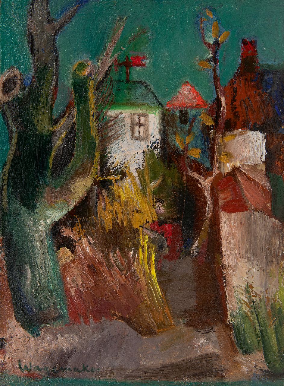 Wagemaker A.B.  | Adriaan Barend 'Jaap' Wagemaker | Schilderijen te koop aangeboden | Vijfhuizen, olieverf op doek 40,5 x 30,4 cm, gesigneerd linksonder en op spieraam en gedateerd op spieraam '38