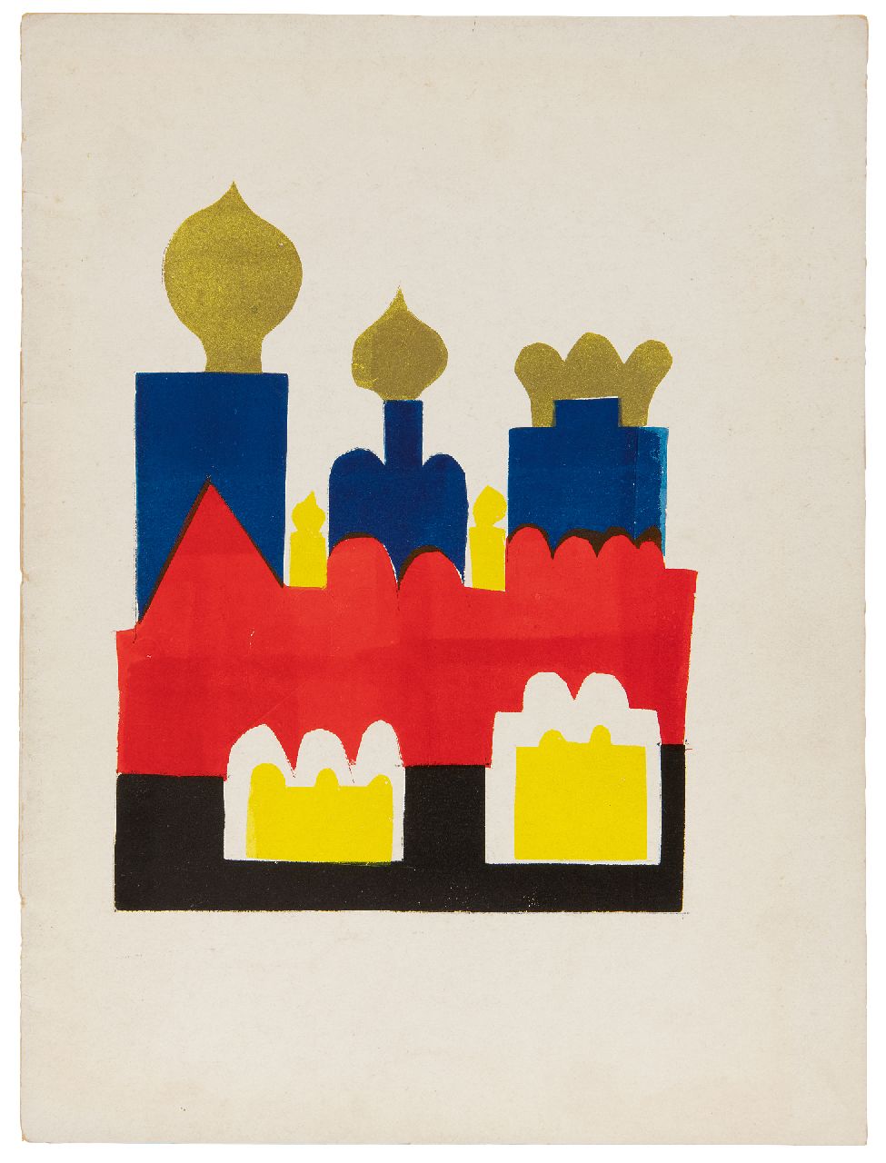 Werkman H.N.  | Hendrik Nicolaas Werkman |  te koop aangeboden | De Blauwe Schuit: Een moscovitische legende, sjabloondruk op papier 29,1 x 21,9 cm, gedateerd augustus 1941